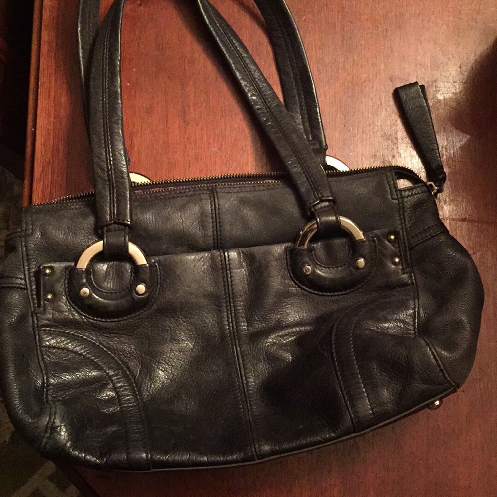 Makowsky B. Makowsky Womens Black Leather Handbag